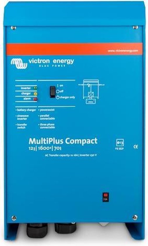 Victron Energy MultiPlus 48/3000/35-16 230 Netomvormer 3000 W 48 V/DC - 230 V/AC geÃ¯ntegreerde laadregelaar