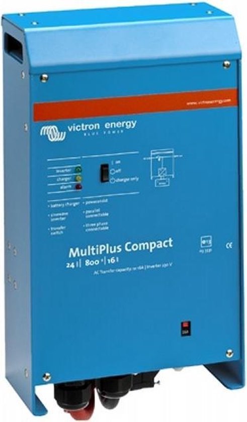 Victron Energy MultiPlus C 24/800/16-16 Netomvormer 800 W 24 V/DC - 230 V/AC geÃ¯ntegreerde laadregelaar