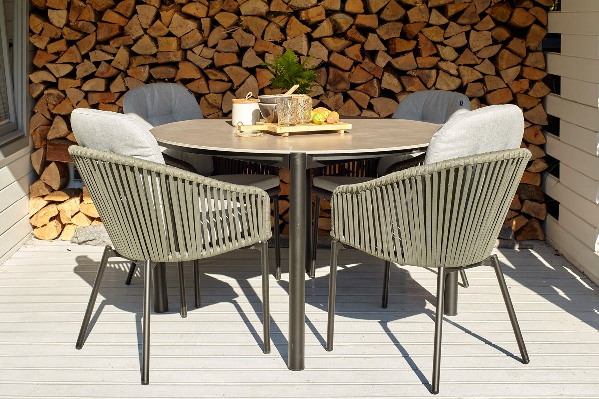 Hartman Arezzo dining tafel dia. 130 cm - Grijs