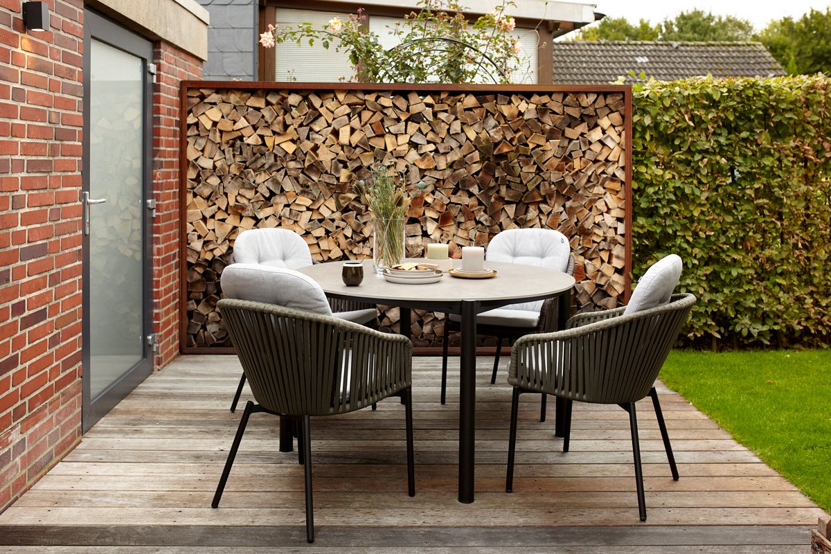 Hartman Arezzo dining tafel dia. 130 cm - Grijs