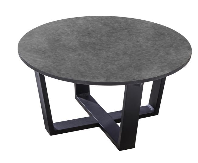 Teeburu coffee table 60x31cm. alu black/concrete