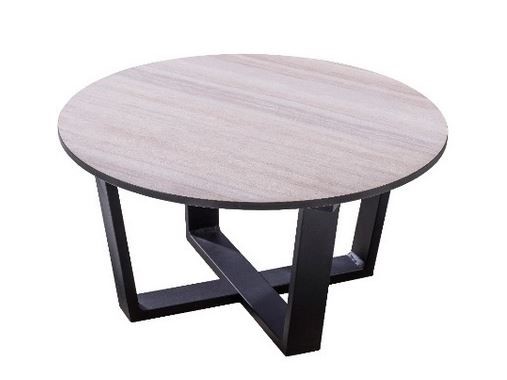 Teeburu coffee table 60x31cm. alu black/travertin