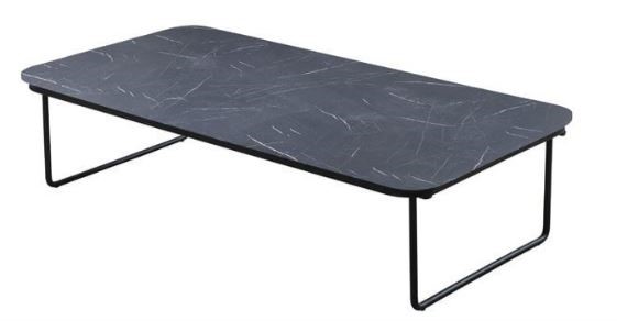 Taiyo coffee table 120x60x30cm. alu black/Hpl slate