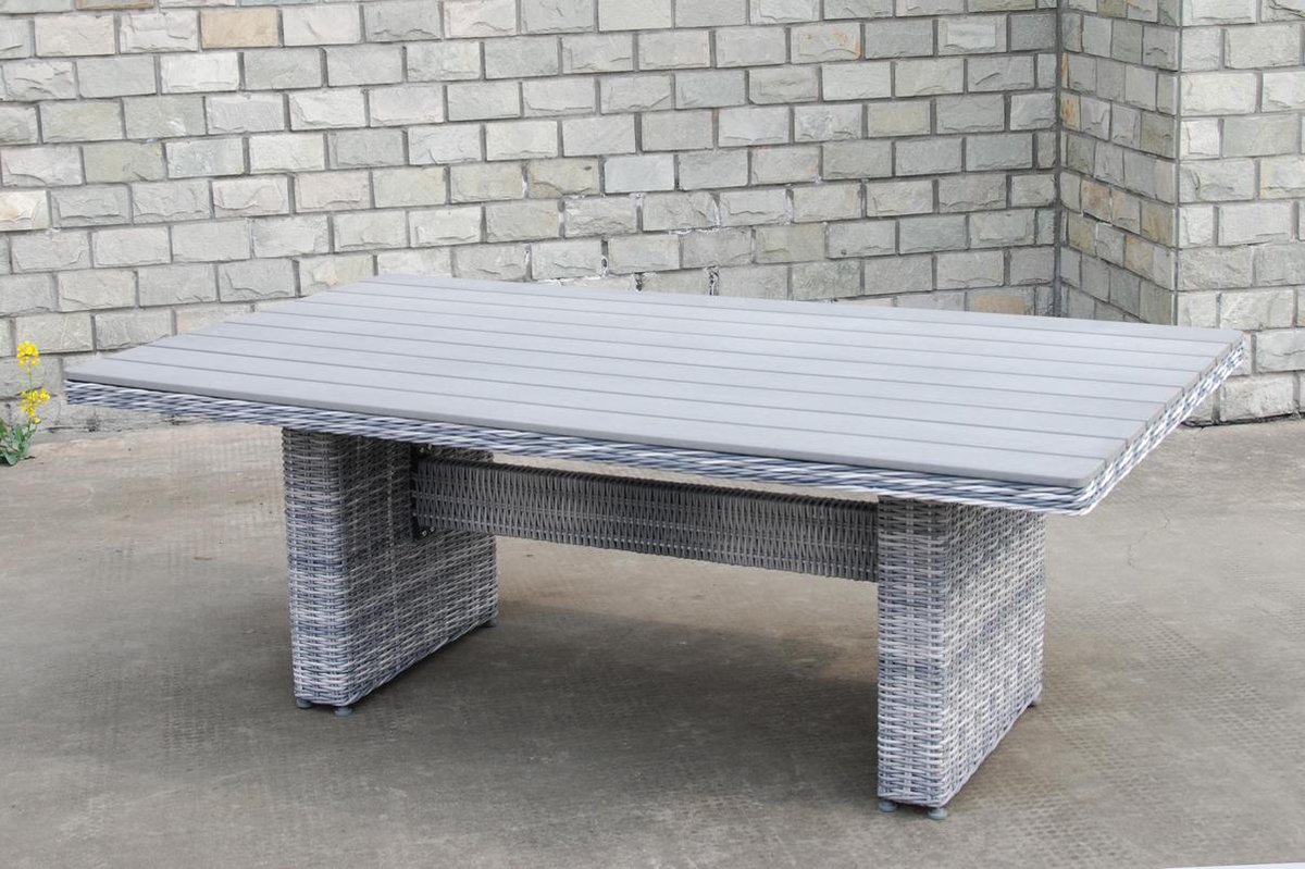 Garden Impressions Tennessee L/D tafel 180x100 cloudy - Grijs