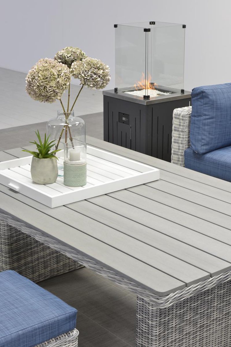 Garden Impressions Tennessee L/D tafel 180x100 cloudy - Grijs