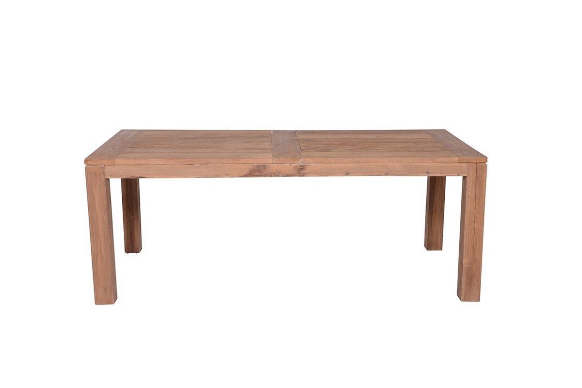 Garden Impressions Mexico tafel 200x100xH76 natural teak/ poten 10x10 - Bruin