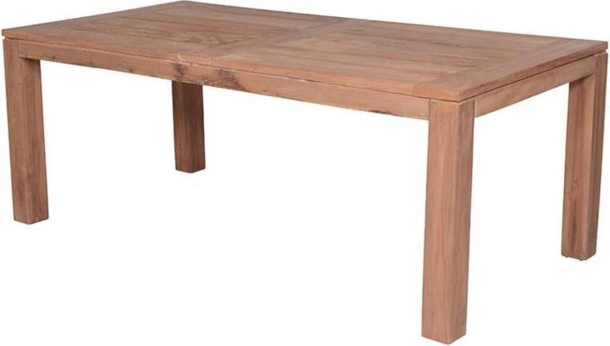 Garden Impressions Mexico tafel 200x100xH76 natural teak/ poten 10x10 - Bruin