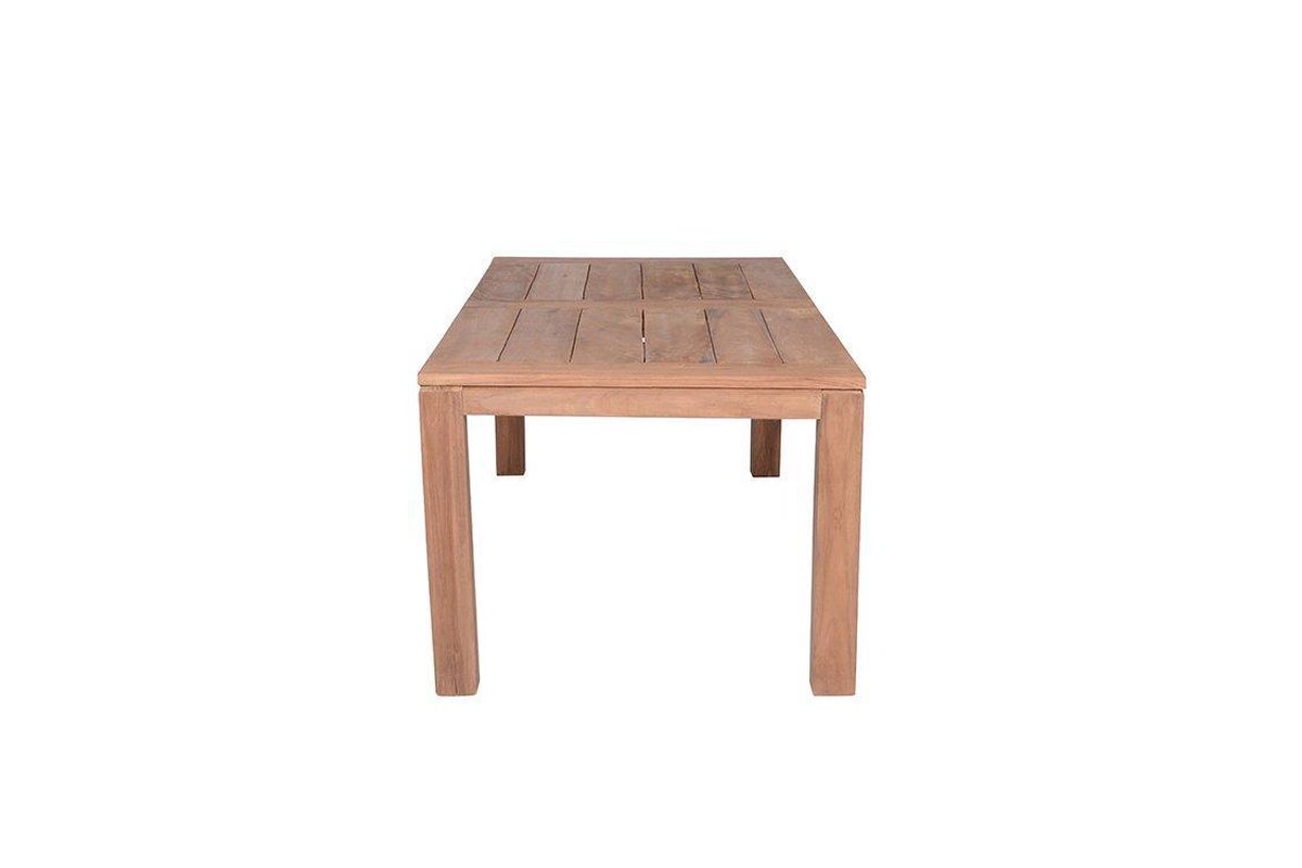 Garden Impressions Mexico tafel 200x100xH76 natural teak/ poten 10x10 - Bruin