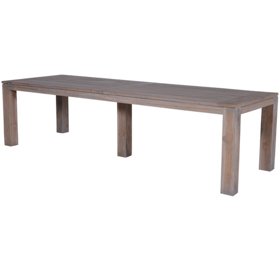 Garden Impressions Mexico tafel 300x100xH76 teak - Grijs