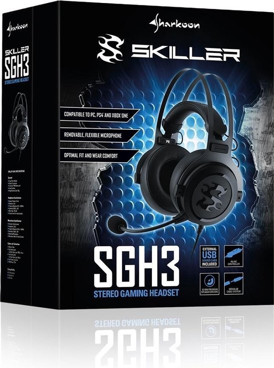 Sharkoon SKILLER SGH3 Headset Hoofdband, - Zwart