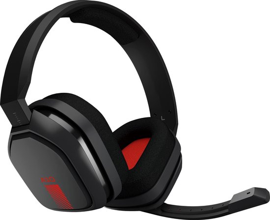 Astro Gaming Astro A10 Gaming Headset voor PC, PS5, PS4, Xbox Series X|S, Xbox One - Zwart/ - Rood