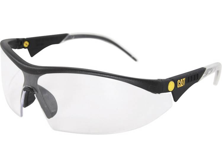 Cat DIGGER100ERPILLAR Veiligheidsbril, Transparant DIN EN 166-1 - Zwart