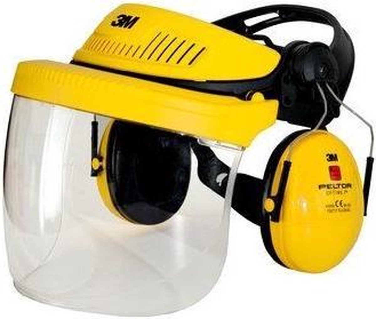 3M™ G500 7100029146 Gelaatsbescherming Met geÃ¯ntegreerd vizier EN 352, EN 1731 - Geel