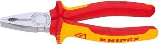 Knipex 03 06 180 VDE Combinatietang 180 mm DIN ISO 5746, DIN EN 60900