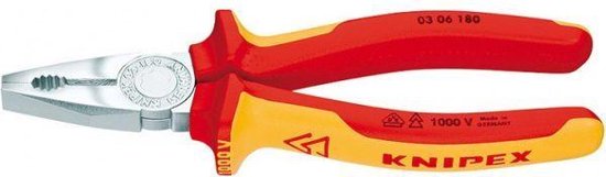 Knipex 03 06 180 VDE Combinatietang 180 mm DIN ISO 5746, DIN EN 60900