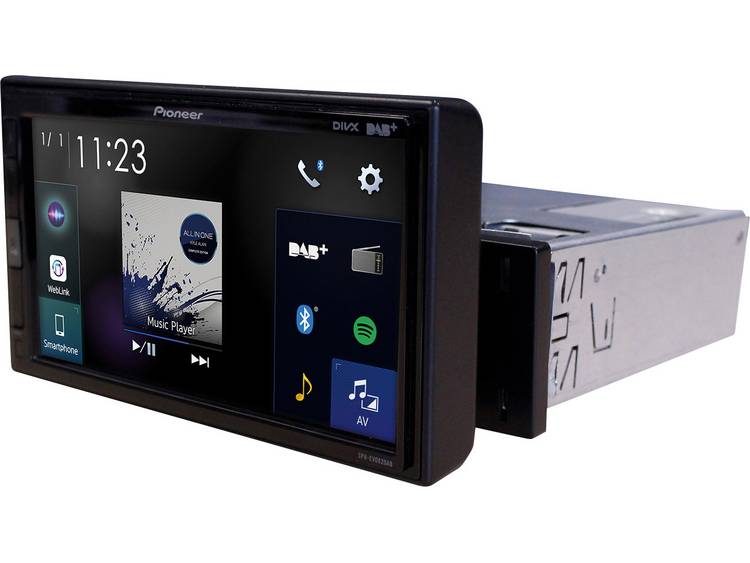 Pioneer Autoradio met scherm SPH-EVO62DAB-UNI DAB+ tuner, Bluetooth handsfree, AppRadio, Aansluiting voor achteruitrijcamera