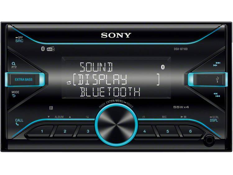 Sony Autoradio enkel DIN DSX-B710KIT DAB+ tuner, Incl. DAB-antenne