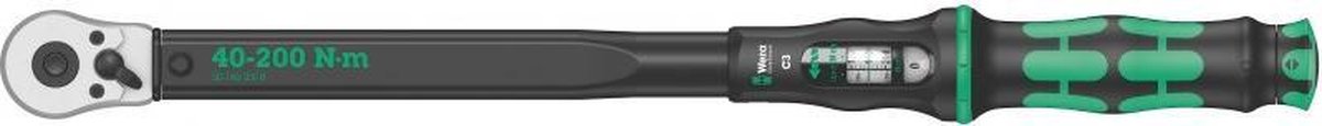 Wera Click-Torque C 3 05075622001 Momentsleutel Met omschakelbare ratel 1/2 (12.5 mm) 40 - 200 Nm