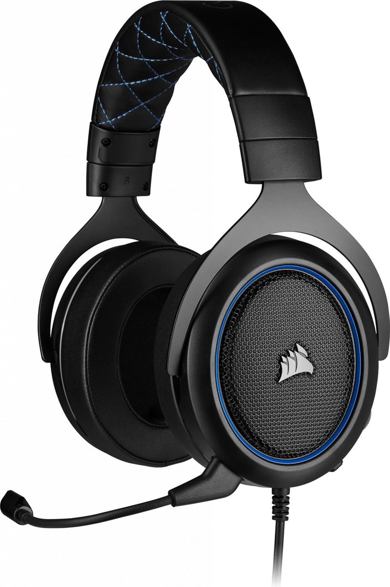 Corsair HS50 Pro Stereo Gaming Headset -/Blauw - Zwart