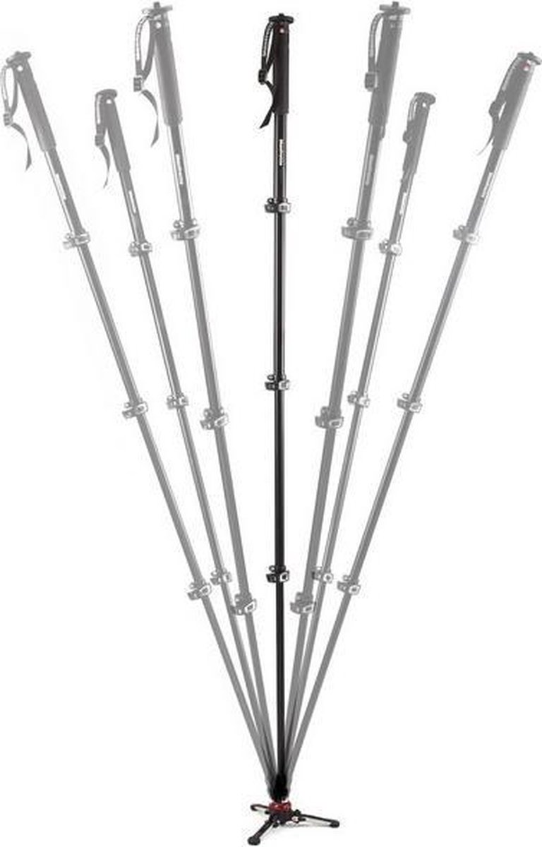 Manfrotto Video Monopod Alu 4 sectie met MVH500 head