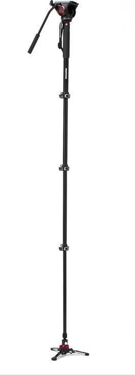 Manfrotto Video Monopod Alu 4 sectie met MVH500 head