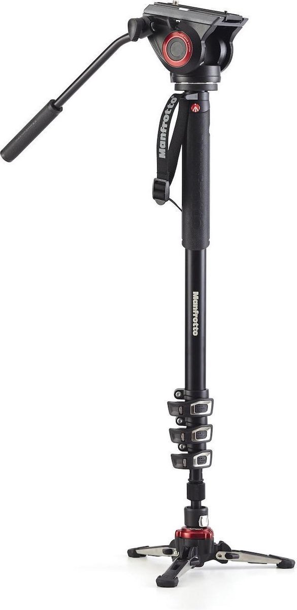 Manfrotto Video Monopod Alu 4 sectie met MVH500 head