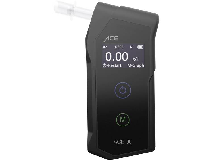 Ace X Alcoholtester 0.0 tot 5 â° Incl. display - Zwart