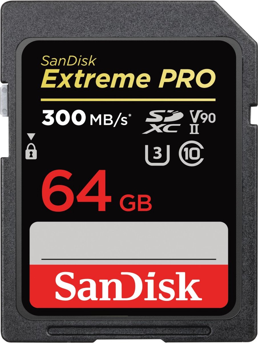 Sandisk 64 GB SDXC ExtremePro 300MB/s V90 UHS-II