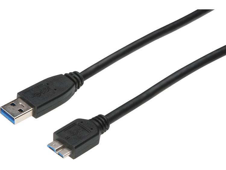 Digitus USB 3.0 Aansluitkabel [1x USB 3.0 stekker A - 1x Micro-USB 3.0 B stekker] 25.00 cm - Zwart