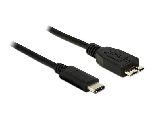 DeLOCK USB 3.1 Aansluitkabel [1x USB-C stekker - 1x Micro-USB 3.0 B stekker] 1.00 m - Zwart