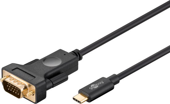 USB 2.0 Aansluitkabel [1x USB 3.1 stekker C - 1x VGA-stekker] 1.80 m - Zwart