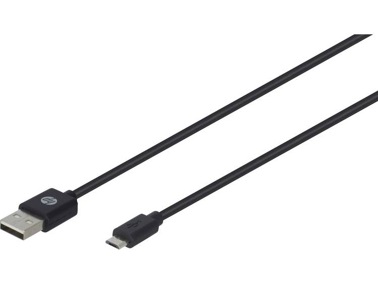 HP USB 2.0 Aansluitkabel [1x USB-A 2.0 stekker - 1x Micro-USB 2.0 B stekker] 3.00 m - Zwart