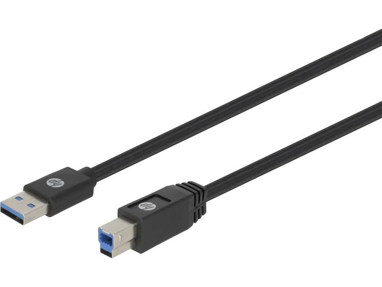 HP USB 2.0 Aansluitkabel [1x USB-A 2.0 stekker - 1x USB 3.0 stekker B] 1.00 m - Zwart