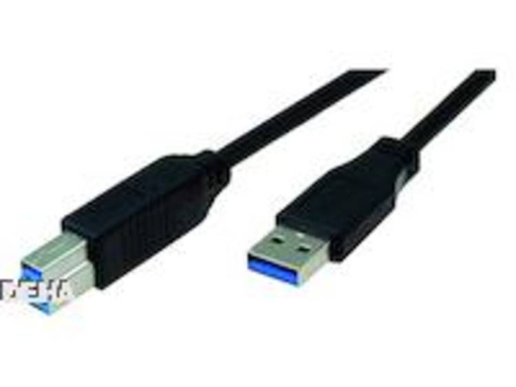 Bachmann USB 3.0 Aansluitkabel [1x USB 3.0 stekker A - 1x USB 3.0 stekker B] 3.00 m - Zwart