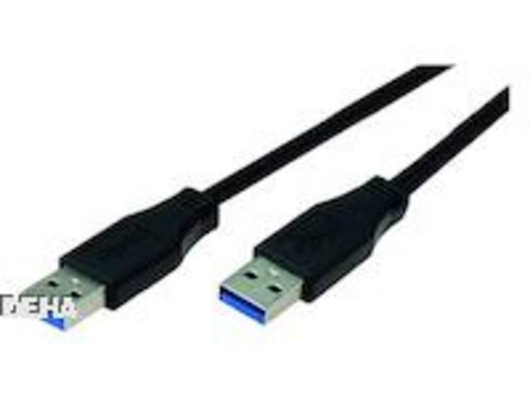 Bachmann USB 3.0 Aansluitkabel [1x USB 3.0 stekker A - 1x USB 3.0 stekker A] 1.00 m - Zwart