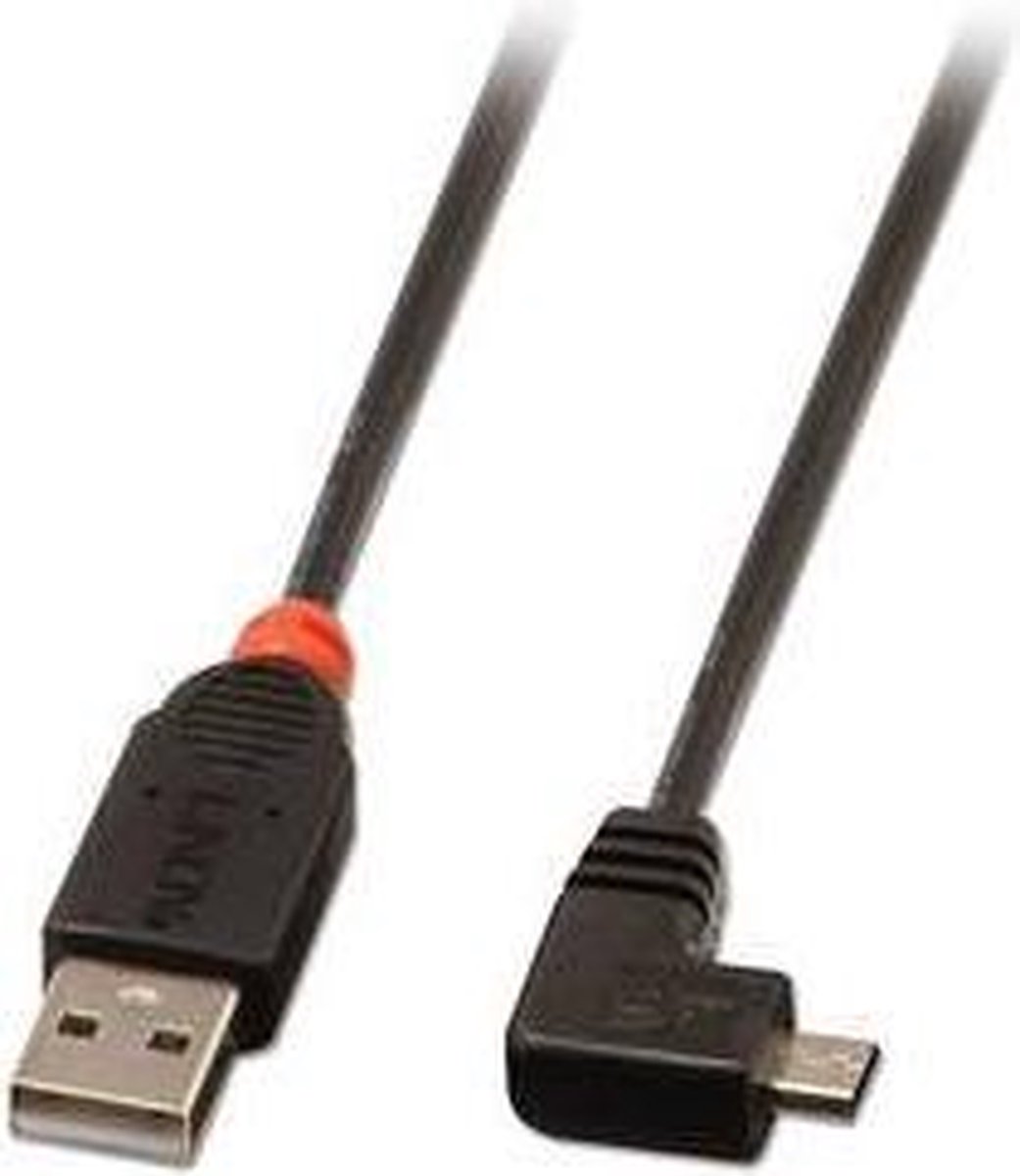 Lindy USB 2.0 Aansluitkabel [1x USB-A 2.0 stekker - 1x Micro-USB 2.0 B stekker] 0.50 m - Zwart