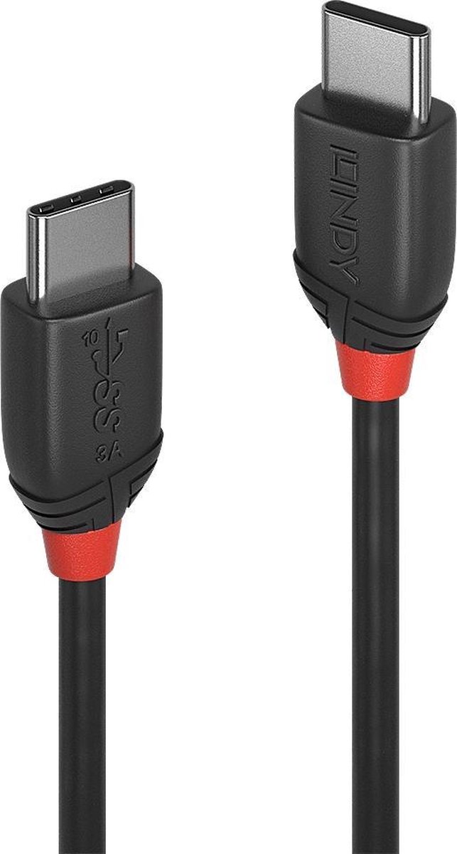 Lindy USB 3.1 (gen. 2) Aansluitkabel [1x USB-C stekker - 1x USB-C stekker] 0.50 m - Zwart