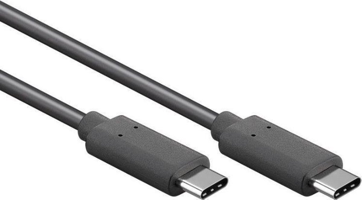 USB 3.1 (gen. 1) Aansluitkabel [1x USB-C stekker - 1x USB-C stekker] 2.00 m Stekker past op beide manieren - Zwart