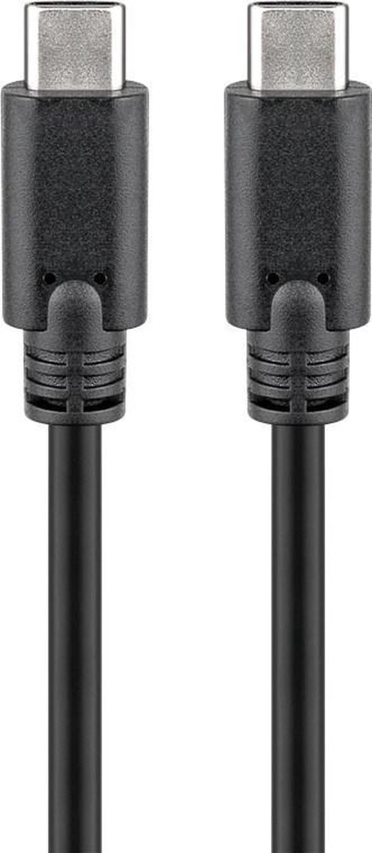 USB 3.1 (gen. 1) Aansluitkabel [1x USB-C stekker - 1x USB-C stekker] 2.00 m Stekker past op beide manieren - Zwart
