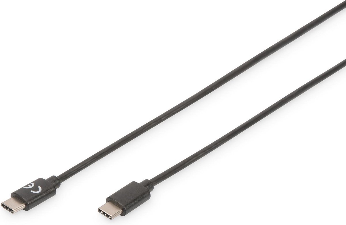 Digitus USB 2.0 Aansluitkabel [1x USB-C stekker, USB-stekker - 1x USB-C stekker, USB-stekker] 4.00 m Flexibel, Folie afscherming, Afscherming gevlochten, - Zwart