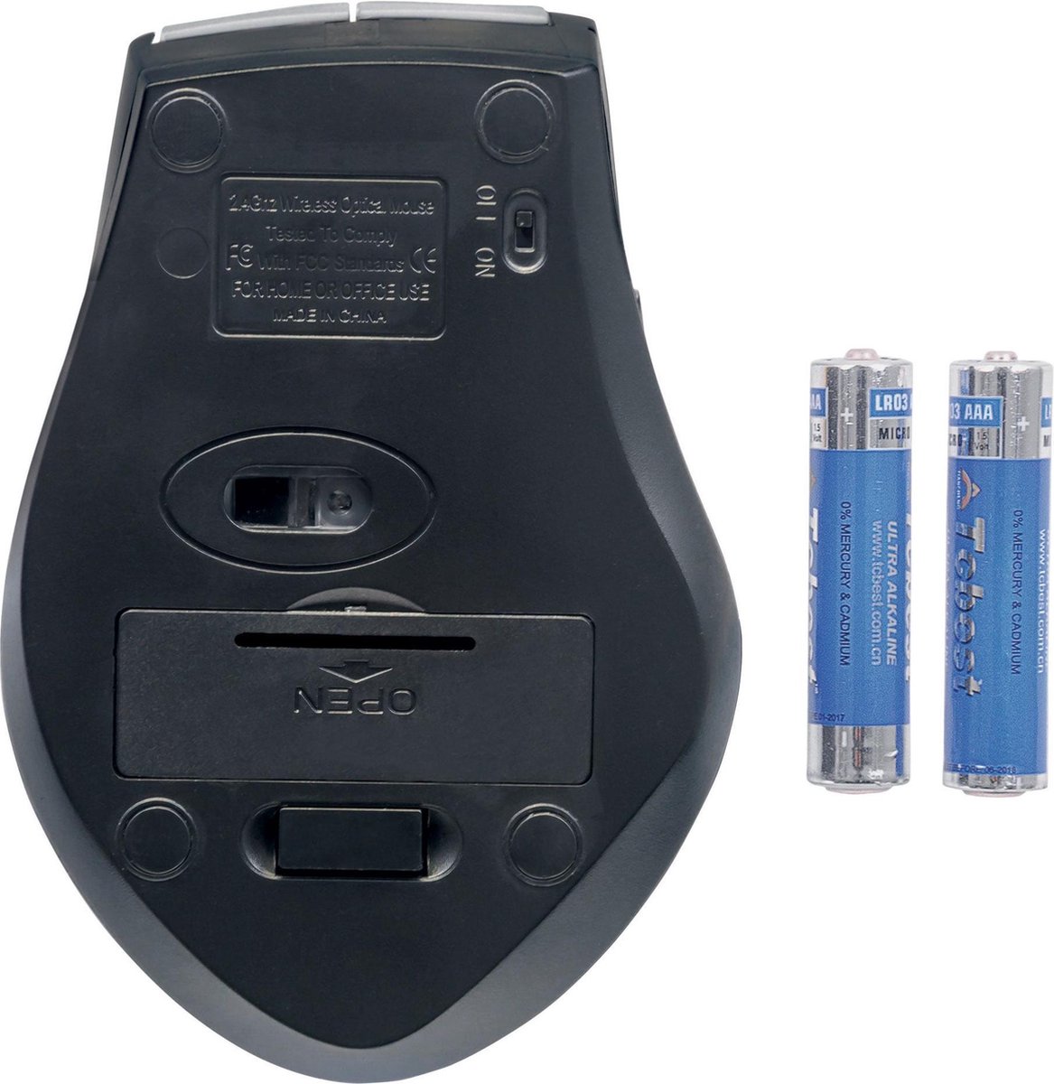 Manhattan Curve WiFi-muis Radiografisch Optisch Antraciet - Zwart