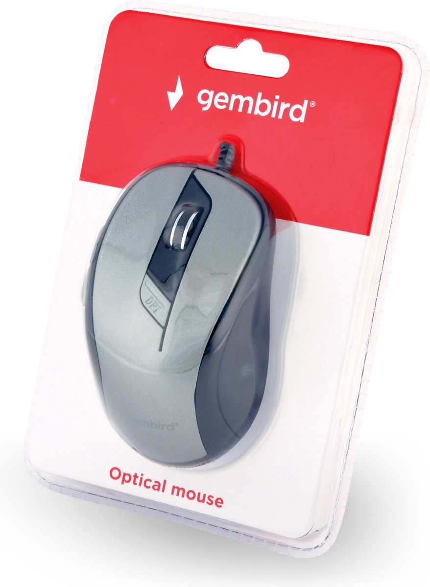 Gembird MUS-6B-01-BG WiFi-muis USB Optisch Zilver, - Negro