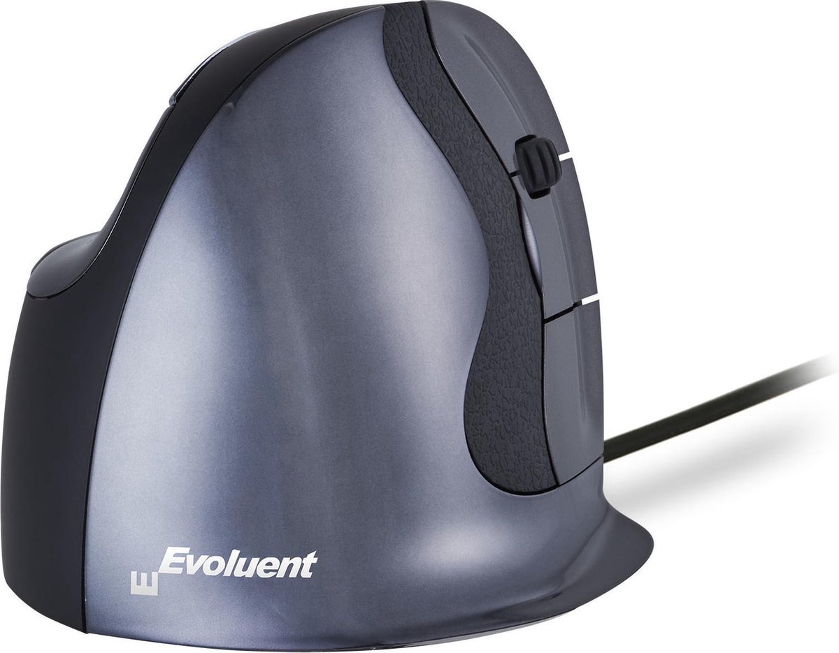 Bakker & Elkhuizen Evoluent D WiFi-muis USB Ergonomisch Antraciet