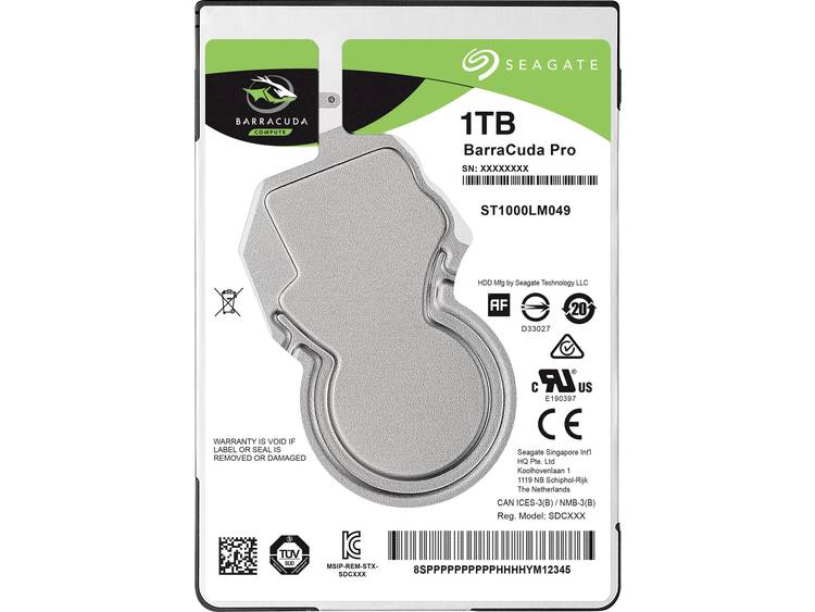 Seagate BarraCudaÂ® Pro Harde schijf (2.5 inch) 1 TB ST1000LM049 Bulk SATA III