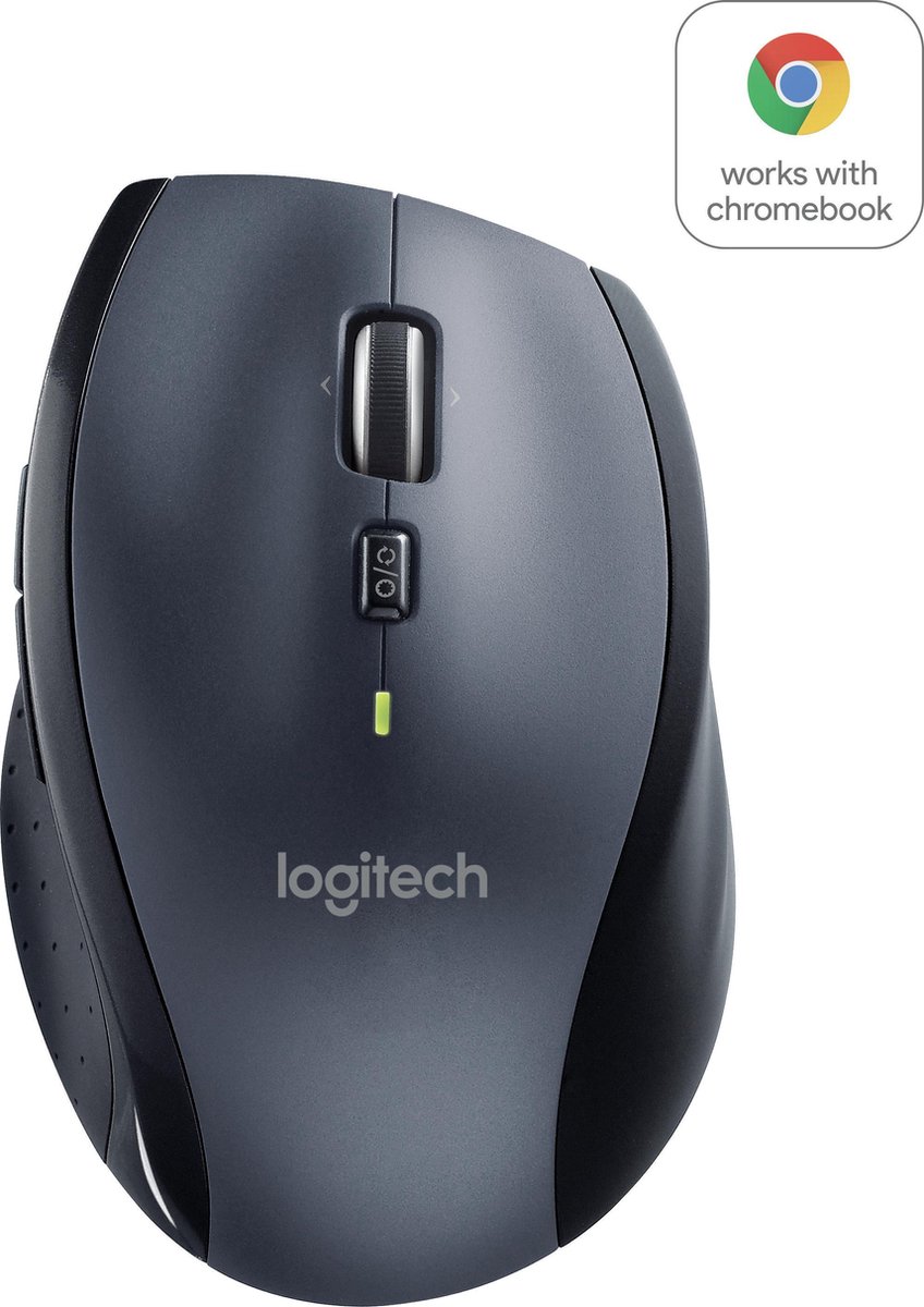 Logitech M705 Marathon WiFi-muis Radiografisch Laser Ergonomisch, Zilver - Bruin