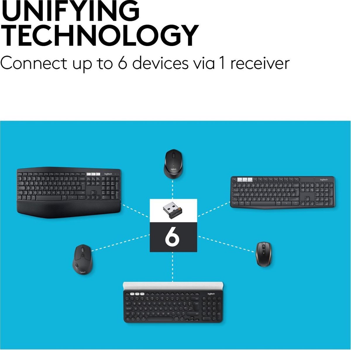 Logitech M705 Marathon WiFi-muis Radiografisch Laser Ergonomisch, Zilver - Bruin