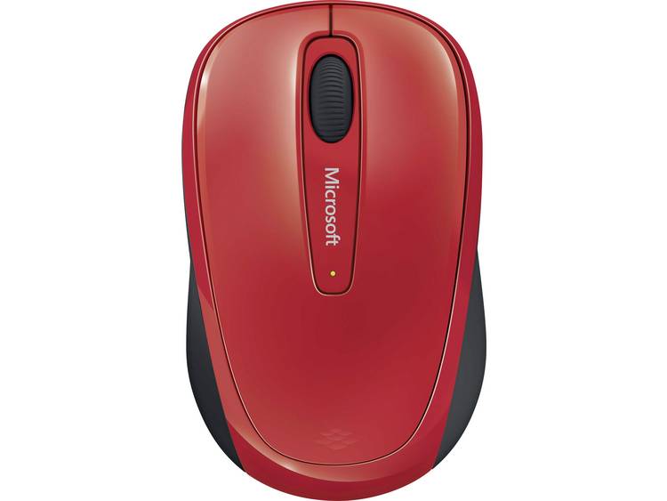 Back-to-School Sales2 Mobile Mouse 3500 WiFi-muis USB, Radiografisch BlueTrack Zwart, - Rood