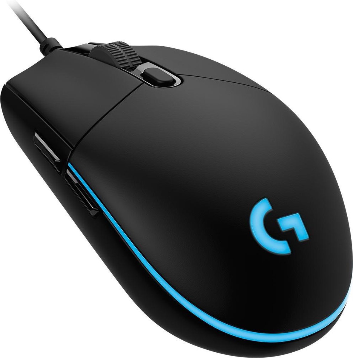 Logitech Pro Hero Gaming-muis USB Optisch Verlicht, GeÃ¯ntegreerd profielgeheugen Zwart, - Blauw