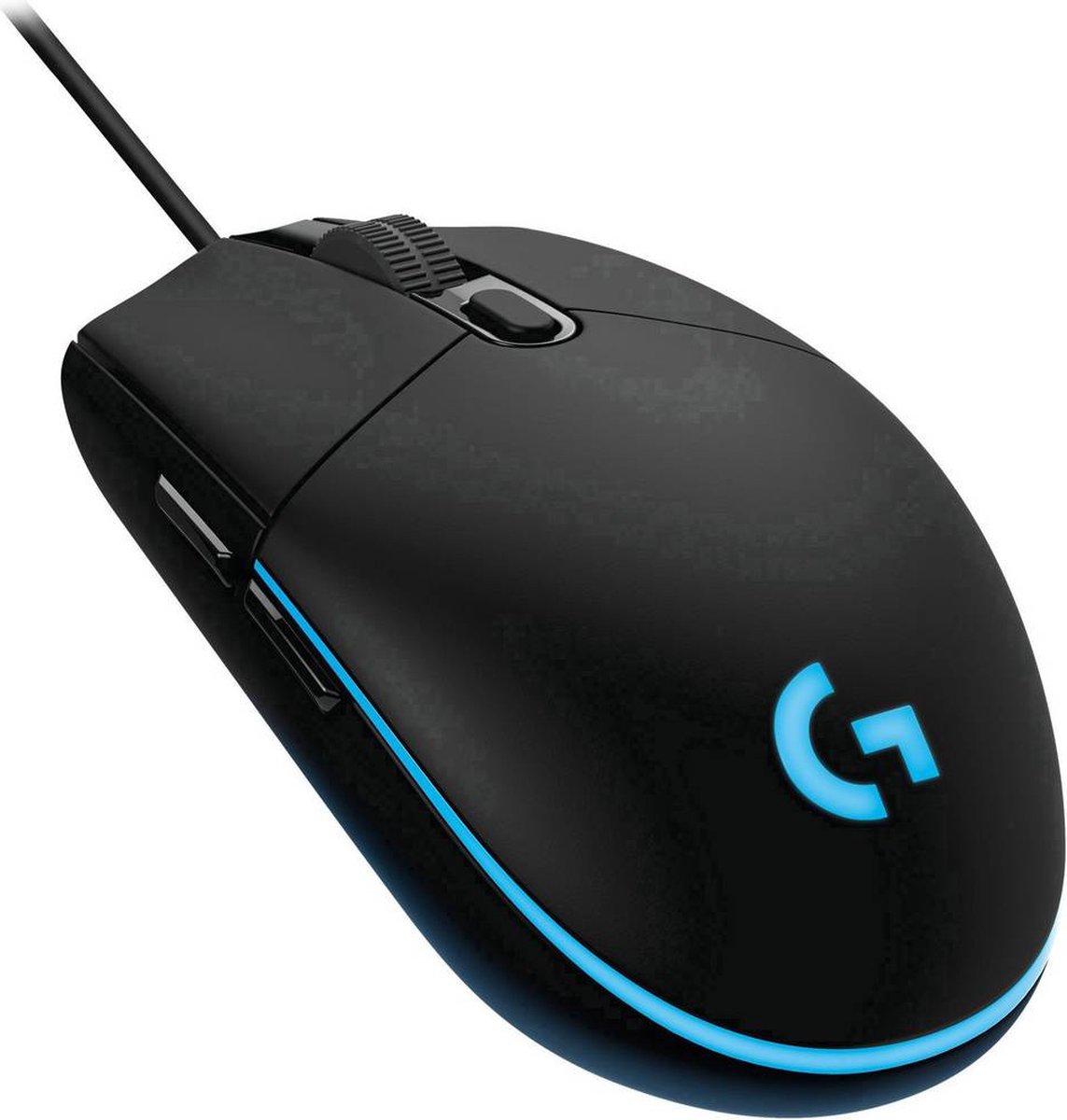 Logitech Pro Hero Gaming-muis USB Optisch Verlicht, GeÃ¯ntegreerd profielgeheugen Zwart, - Blauw