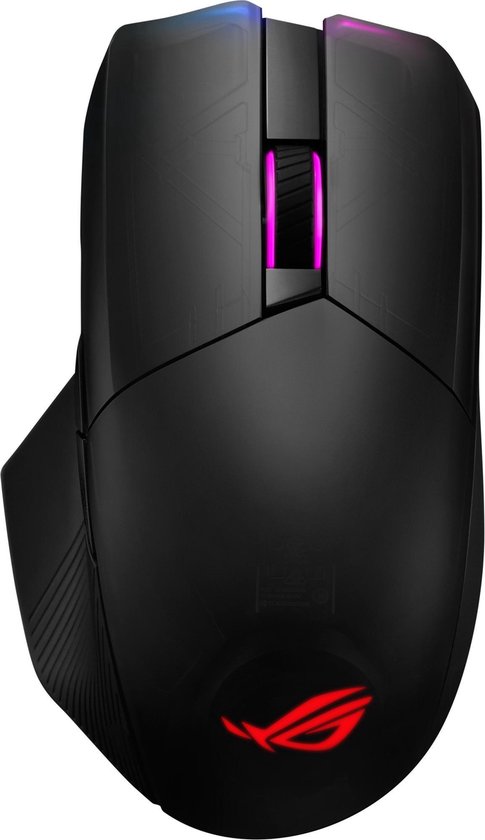 Asus ROG Chakram Gaming-muis USB Optisch Verlicht, Wireless Charging - Zwart